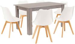  Zara 6+1 étkező garnitúra fehér-yorki tölgy