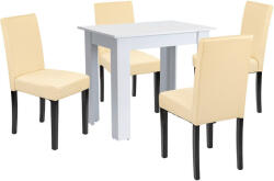  Leon 4+1 étkező garnitúra fehér-bézs - pepita - 128 990 Ft