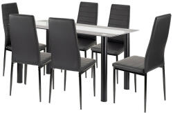  Norman 6+1 étkező garnitúra fekete