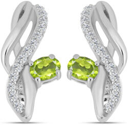  Ezüst Fülbevaló Changbai Peridottal és Fehér Topázzal, Y61193