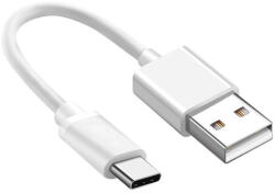 Ezone Prémium Adat- és Töltőkábel, 20 cm, USB-C/USB típusú, 2.4A gyorstöltés, fehér