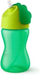 Philips Неразливаща се чаша със сламка Philips Avent - Зелена, 300 ml (00A.0521.001)