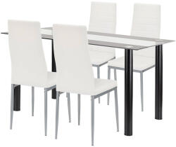 Denton 4+1 étkező garnitúra fehér-szürke