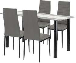  Denton 4+1 étkező garnitúra szürke-fekete