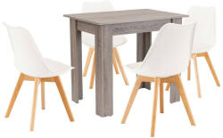 Amina 4+1 étkező garnitúra fehér-yorki tölgy