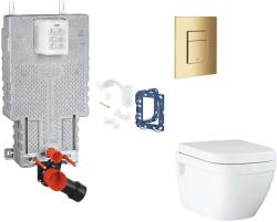 GROHE Uniset - Készlet fali beépítéshez, WC ülőke, SoftClose ülőke, Skate Cosmopolitan gombok és bedobható tabletta készlet, Cool Sunrise SANI15BB4128 (SANI15BB4128)