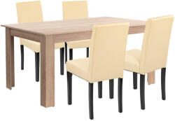 Leon 4+1 étkező garnitúra sonoma tölgy-bézs