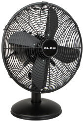  30 cm-es FEKETE fém asztali ventilátor (44-658)