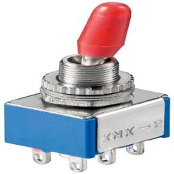 Goobay Comutator Miniatural, 2x On-On, 6 Pini, 250V / 3A, Carcasa Albastra (TS-12-GBAY)