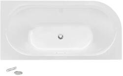 Besco Cada de baie freestanding, cu preaplin cu fanta, dreptunghiulara 150 cm, alba, Besco Avita A-line, dreapta WAA-150APBS (WAA-150APBS)