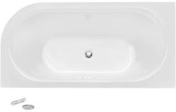 Besco Cada de baie freestanding, cu preaplin cu fanta, dreptunghiulara 170 cm, alba, Besco Avita A-line stanga WAA-170ALGS (WAA-170ALGS)