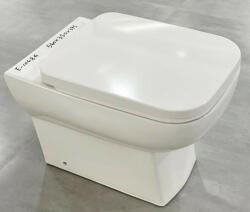 Eros ES CLASSIC - padlón álló WC - ülőkével komplett - perem nélküli öblítés - alsó/ hátsó kifolyású (E-1048G) - watermarkt