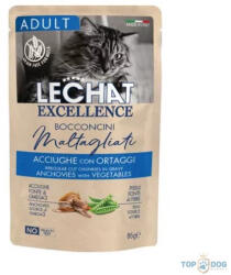 LECHAT Excellence 85g Adult Szardella és Zöldség Alutasakos macskaeledel
