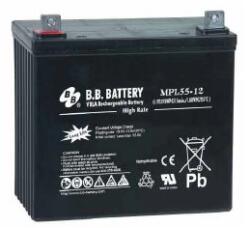 BB Battery MPL55-12 12V 55Ah HighRate Longlife zárt, gondozásmentes AGM akkumulátor B5