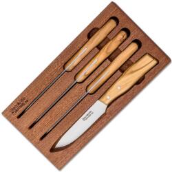 Lionsteel BOX cu patru cuțite de friptură, mâner din lemn de măslin 9001S UL