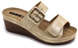 LEON 1110 LEON Comfort női bőr papucs (LEON6357-arany39)