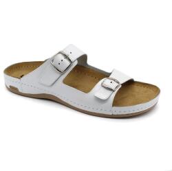 LEON 702 LEON Comfort férfi bőr papucs (LEON34-fehér45)