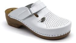 LEON PU159 LEON Comfort női bőr klumpa (LEON176-fehér37)