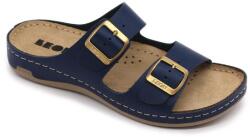 LEON 955 LEON Comfort női bőr papucs (LEON4125-kék37)