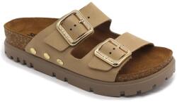 LEON 6011 LEON Comfort női bőr papucs (LEON6606-bézs nubuk40)