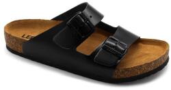 LEON 4703 LEON Comfort férfi bőr papucs (LEON3261-fekete bakkar47)