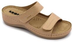 LEON 907 LEON Comfort női bőr papucs (LEON1855-bézs36)