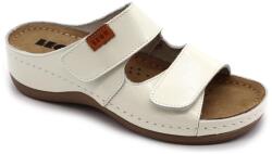 LEON 931 LEON Comfort női bőr papucs (LEON5578-fehér lakk39)