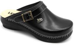 LEON PU101 LEON Comfort női bőr klumpa (LEON98-fekete-zárt39)