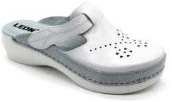 LEON PU156 LEON Comfort női bőr klumpa (LEON152-fehér40)