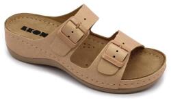 LEON 908 LEON Comfort női bőr papucs (LEON1012-bézs39)