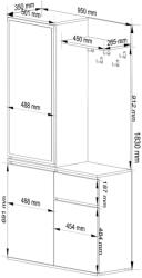 AKORD Entro Előszobai Szekrényrendszer Sonoma Tölgy/Fehér (AKO-GARDENTROSONWEIPK) - platinashop