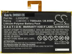 VHBW Baterie pentru Lenovo Tab P11 / Tab P11 Plus / Tab P11 5G / Tab M10+ 3. Gen / Tab+ version 1, 7500 mAh (BW889001280)