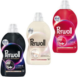 Perwoll Pachet promo 3 x Perwoll Detergent lichid, 1 L, 20 spalari, Renew Black Light Color