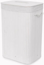 Compactor Coș de rufe Compactor Bamboo - dreptunghiular, alb, 40 x 30 x h. 60 cm