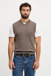 Benetton gyapjú mellény könnyű, fekete, 1002U400L - barna M