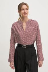 Tommy Hilfiger felső bordó, női, mintás, WW0WW44999 - burgundia 36