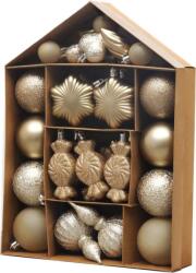 MagicHome Gömbök MagicHome Karácsony, készlet, 32 db, pezsgő, vegyes, karácsonyfára