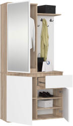 AKORD Entro Előszobai Szekrényrendszer Sonoma Tölgy/Fehér (AKO-GARDENTROSONWEIPK) - prodis