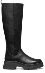 GEOX bőr cowboy csizma D PLUETTE fekete, lapos talpú, D565ME 05446 C9999 - fekete Női 39