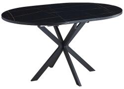  Kihúzható étkezőasztal GASTON 100(135)X100 cm, fekete márvány dekoráció