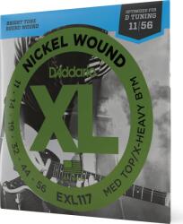 Daddario EXL117 Nickel Wound Electric Guitar Strings Medium Top/Extra-Heavy Bottom 11-56