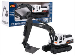 Inlea4Fun Fém kotrógép ENGINEERING VEHICLE SERIES - Fehér (RA-ZAU.9010AE)