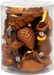 MagicHome Díszek MagicHome karácsonyi, Szett, 20 db, réz-arany, vegyes, karácsonyfára