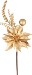 MagicHome Vianoce Ág MagicHome Karácsony, mikulásvirág virággal, arany, 24 cm