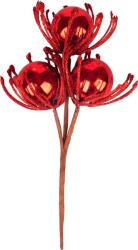 MagicHome Vianoce Ág MagicHome Karácsony, gömbökkel, piros, 22 cm