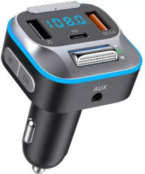 HiGi HiGi® - T73 szivargyújtóba dugható FM transzmitter & autós USB-s gyorstöltő