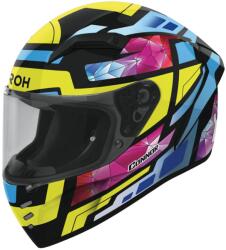 Airoh Cască integrală de motocicletă Airoh CONNOR Stellar, galben-albastru-roz-negru lucios (AIM140-2639)