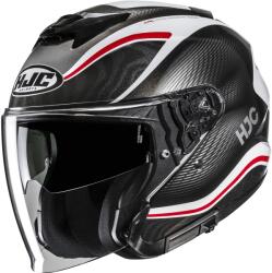 HJC Cască de motocicletă deschisă HJC i31 Depe MC1 negru-alb-roșu (HJC193101)