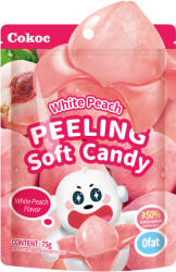  COKOC Peeling Soft Candy White Peach Flavor fehér őszibarack ízű gumicukor 75g - vegyesbolt