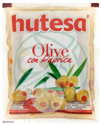 hutesa Olajbogyó - zöld, paprikakrémmel töltött, zacskós 180g/80g - vegyesbolt